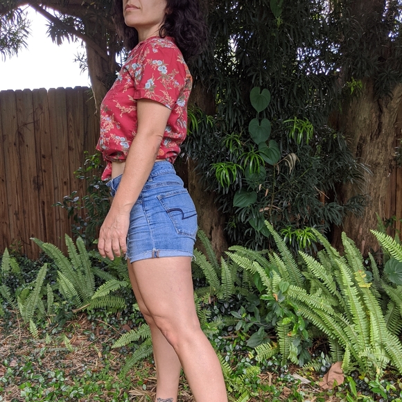 Vintage 70's Ralph Lauren Floral Short Sleeve Top - Picture 2 of 9